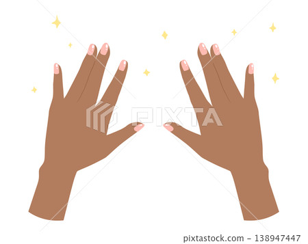 Hygienic fingernails (illustration of both hands) 138947447