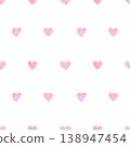 Pattern of hearts 4. This seamless pattern is made of cute watercolor earrings. Perfect as a background for your design.  138947454