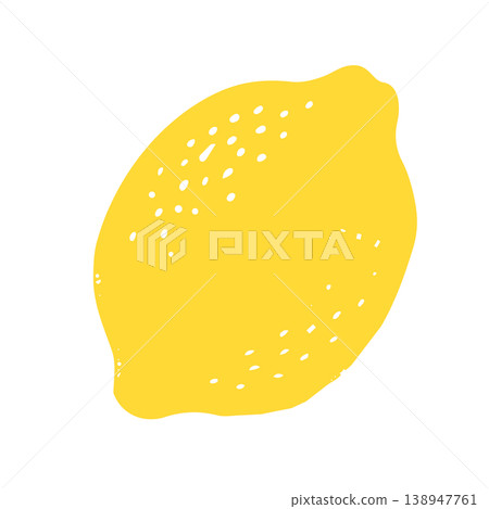 A woodblock print-style illustration of a lemon A woodblock print-style illustration of a lemon 138947761