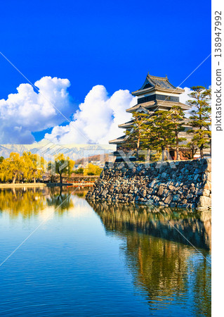 A magnificent view of Matsumoto Castle combined with clouds. A magnificent view of Matsumoto Castle combined with clouds. 138947992