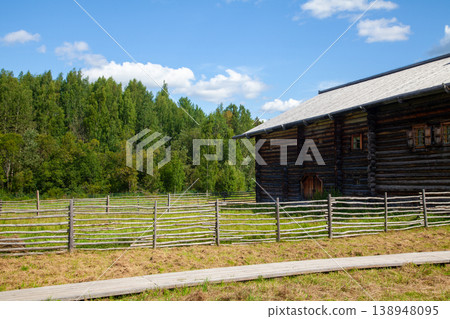 Rural Wooden Houses in Summer Countryside Rural Wooden Houses in Summer Countryside 138948095