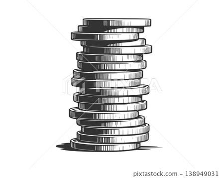 Stack of Coins Finance Wealth vector illustration 138949031
