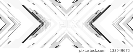 Monochrome angular cross lines converge, abstract background with intersecting chevrons and high contrast geometry minimalist tech aesthetic ideal for corporate identity, UI headers Monochrome angular cross lines converge, abstract background with intersecting chevrons and high contrast geometry minimalist tech aesthetic ideal for corporate identity, UI headers 138949673