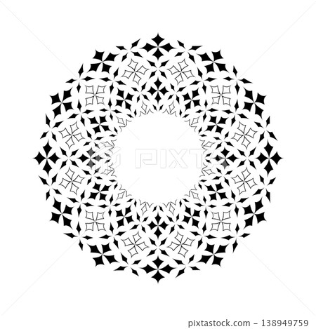 Radial Pattern. Decorative Round Design Element. Radial Pattern. Decorative Round Design Element. 138949759
