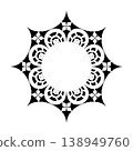Radial Circle Pattern for Decorative Round Frame. 138949760