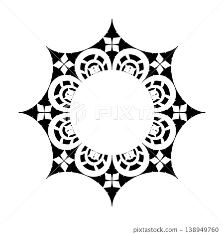 Radial Circle Pattern for Decorative Round Frame. Radial Circle Pattern for Decorative Round Frame. 138949760