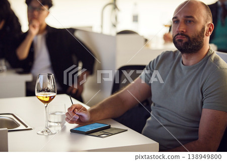 Bartenders are Training in the Basics of Brewing and Making Various Varieties of Ale in Craft Beer. Bartenders are Training in the Basics of Brewing and Making Various Varieties of Ale in Craft Beer. 138949800
