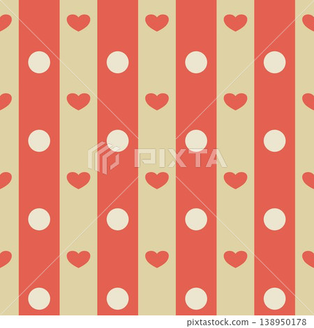 Seamless pattern background material with hearts and dots Seamless pattern background material with hearts and dots 138950178
