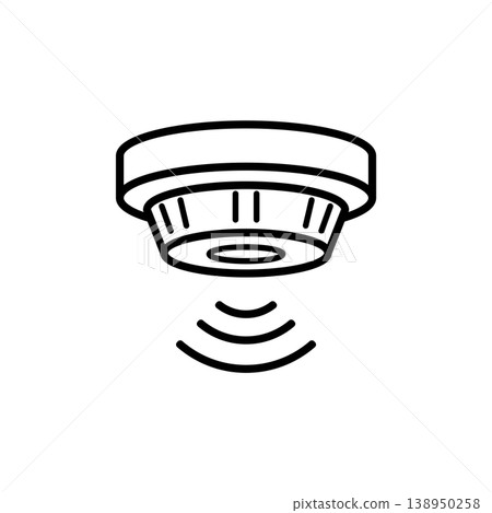 Smart Smoke Alarm Sensor Icon 138950258