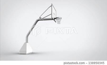 Basketball hoop on white background. 138950345