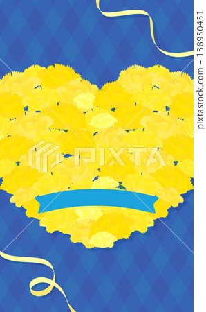 心形黃色康乃馨父親節模板_無文字_垂直版 138950451