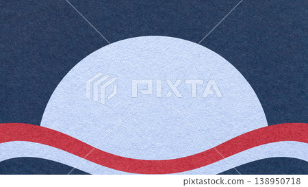 Navy textured paper background with light blue semicircle for copy space and red waves for banner, presentation Navy textured paper background with light blue semicircle for copy space and red waves for banner, presentation 138950718