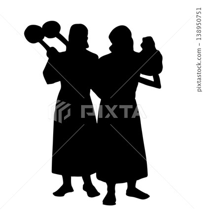 Vector drawing. People playing music Vector drawing. People playing music 138950751