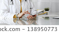 Female doctor using digital tablet, providing modern healthcare and medical technology consultation. Medicine, healthcare and science concept 138950773