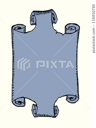 Old paper scroll. Vector drawing icon Old paper scroll. Vector drawing icon 138950780