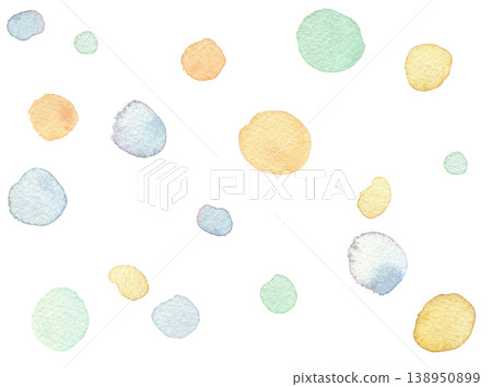 Watercolor colorful polka dot background Watercolor colorful polka dot background 138950899