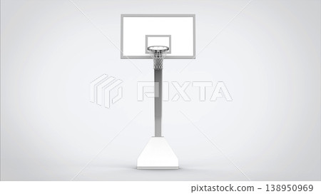 Basketball hoop on white background. 138950969