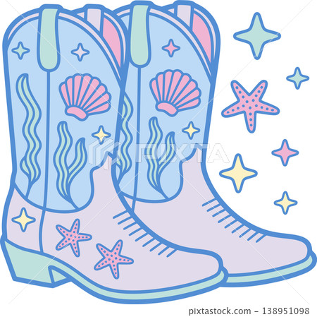 cowboy, vector, shoe 138951098