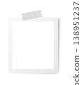 Retro Blank Photo Frames Collection, Realistic Vintage Paper Snapshot Template Set for Album and Photography Design 138951237