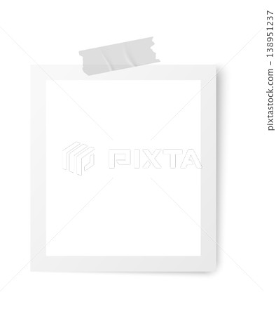 Retro Blank Photo Frames Collection, Realistic Vintage Paper Snapshot Template Set for Album and Photography Design 138951237
