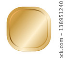 Glossy Gold Shape for Web, App, and Decoration Design. Vector Illustration 138951240
