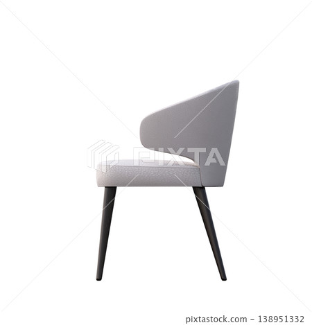 chair isolate on a transparent background, interior furniture, 3D illustration, cg render 138951332