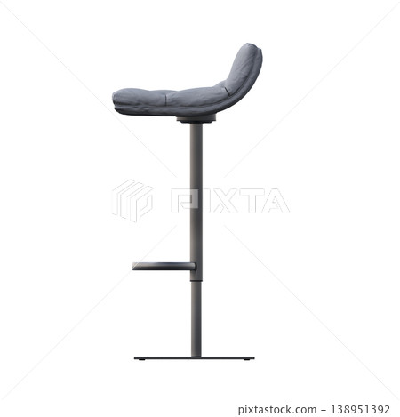 chair isolate on a transparent background, interior furniture, 3D illustration, cg render 138951392