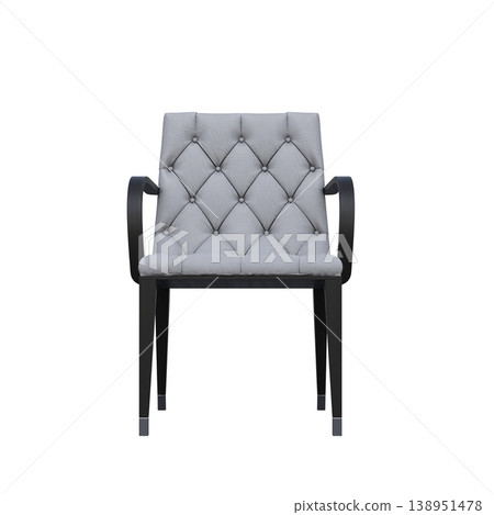 chair isolate on a transparent background, interior furniture, 3D illustration, cg render 138951478