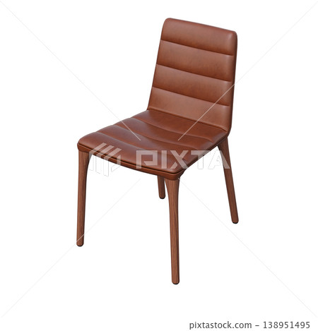 chair isolate on a transparent background, interior furniture, 3D illustration, cg render 138951495