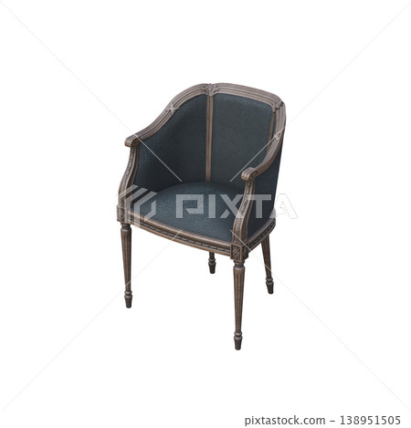 chair isolate on a transparent background, interior furniture, 3D illustration, cg render chair isolate on a transparent background, interior furniture, 3D illustration, cg render 138951505