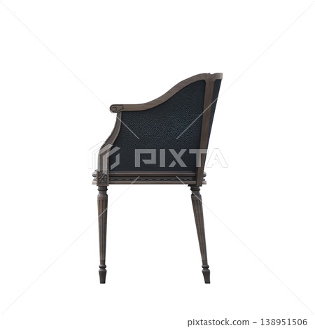 chair isolate on a transparent background, interior furniture, 3D illustration, cg render chair isolate on a transparent background, interior furniture, 3D illustration, cg render 138951506