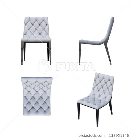 chair isolate on a transparent background, interior furniture, 3D illustration, cg render chair isolate on a transparent background, interior furniture, 3D illustration, cg render 138951546