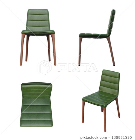 chair isolate on a transparent background, interior furniture, 3D illustration, cg render chair isolate on a transparent background, interior furniture, 3D illustration, cg render 138951550