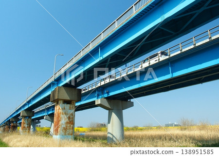 春天,江戶川上的流山橋 春天,江戶川上的流山橋 138951585