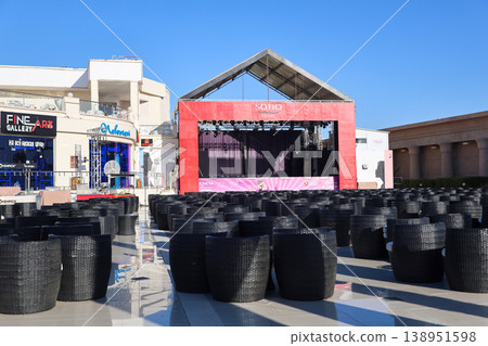 Egypt, Sharm el-Sheikh - October 1, 2025 Stage for performances and outdoor shows at Soho Square. Editorial Egypt, Sharm el-Sheikh - October 1, 2025 Stage for performances and outdoor shows at Soho Square. Editorial 138951598