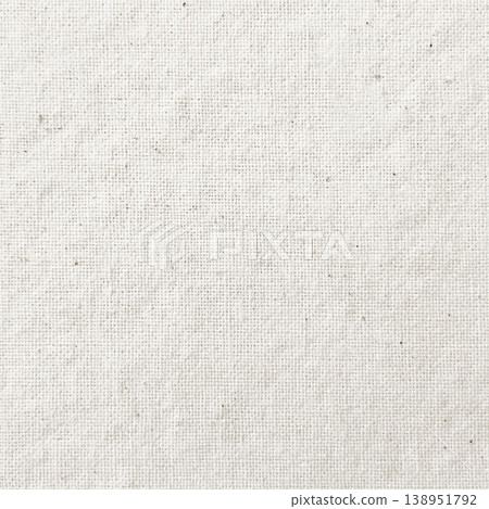 A square background image with a textured feel, made of plain white cotton fabric. 138951792