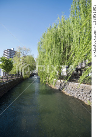 The Hirose River in Maebashi City, Gunma Prefecture in spring The Hirose River in Maebashi City, Gunma Prefecture in spring 138951905