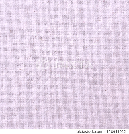 A square background image with a light pale violet, plain cotton fabric texture. 138951922