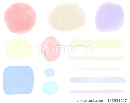 Colorful watercolor frame material Colorful watercolor frame material 138951927