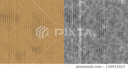 Seamless pattern of blank dirty piece of cardboard. High resolution photo filter. 138952023