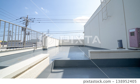 Waterproofing work done on the roof Waterproofing work done on the roof 138952405