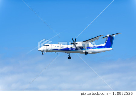 An airliner gliding over the blue sky An airliner gliding over the blue sky 138952526