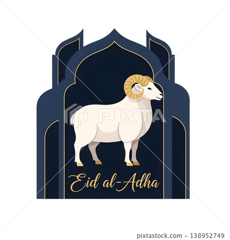 Eid al Adha Celebration Ram Islamic Arch Design Eid al Adha Celebration Ram Islamic Arch Design 138952749