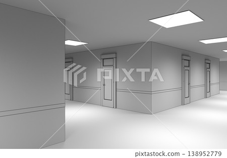 empty room, interior visualization, 3D illustration empty room, interior visualization, 3D illustration 138952779