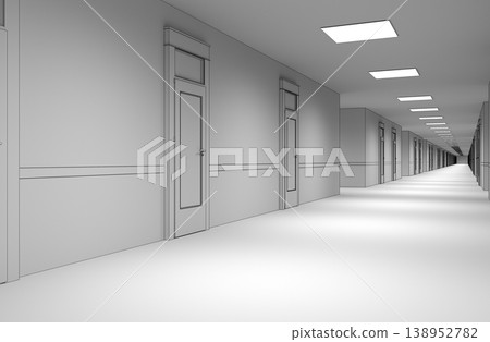 empty room, interior visualization, 3D illustration empty room, interior visualization, 3D illustration 138952782