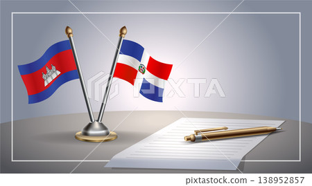 Small national flag of Colombia and Dominican Republic flag Relation, Template Vector Illustration Small national flag of Colombia and Dominican Republic flag Relation, Template Vector Illustration 138952857