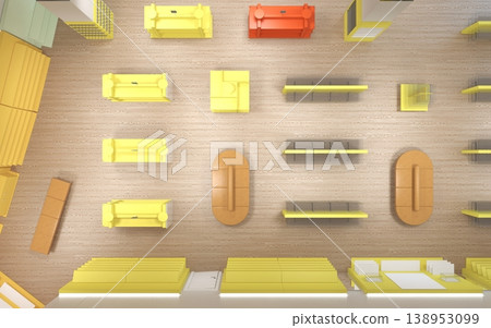 commercial premises, shop, interior visualization, 3D illustration commercial premises, shop, interior visualization, 3D illustration 138953099