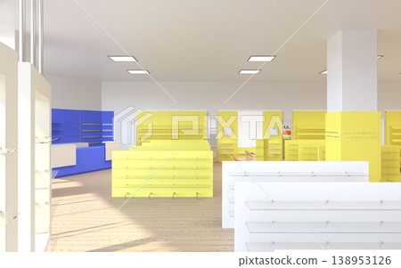 commercial premises, shop, interior visualization, 3D illustration commercial premises, shop, interior visualization, 3D illustration 138953126