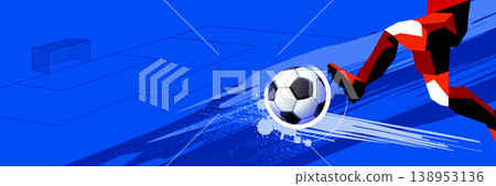 Grunge vector poster for Soccer Tournament 2026 featuring dynamic brush textures 138953136