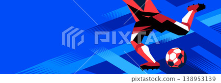 Abstract Soccer Ball Motion Background with Dynamic Geometric Shapes Abstract Soccer Ball Motion Background with Dynamic Geometric Shapes 138953139